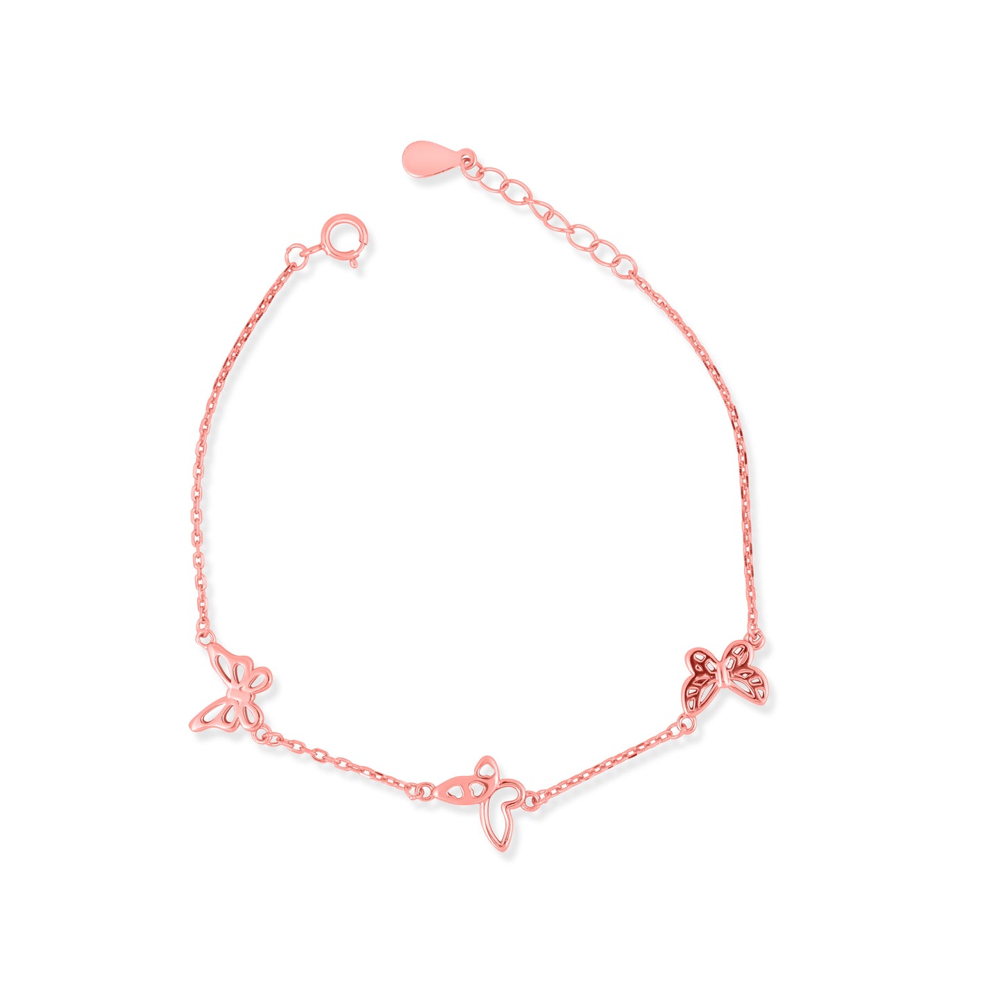 Butterfly Whisper Rose Gold Plated Bracelet