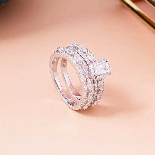 Celeste Royale Silver Stack Ring