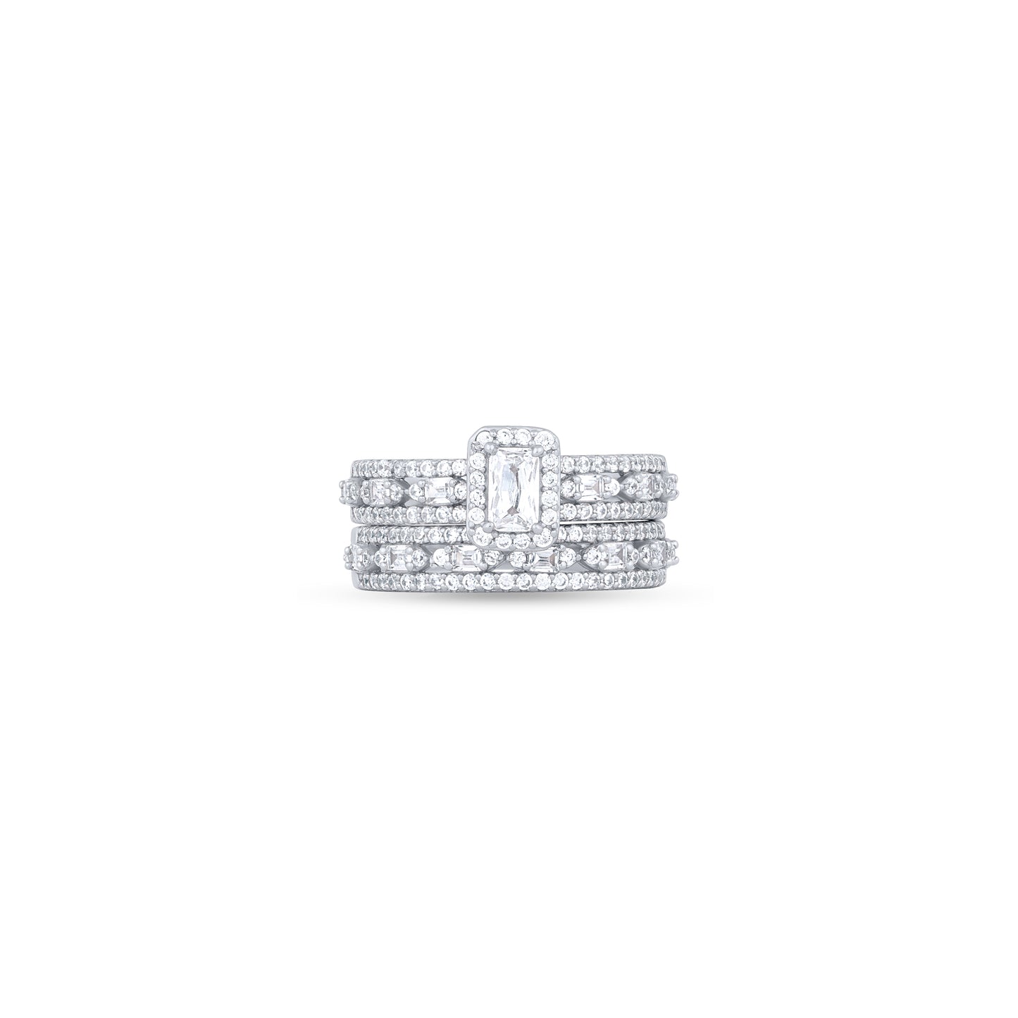 Celeste Royale Silver Stack Ring