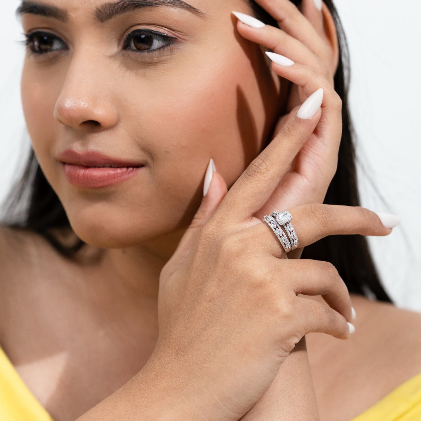 Celeste Royale Silver Stack Ring
