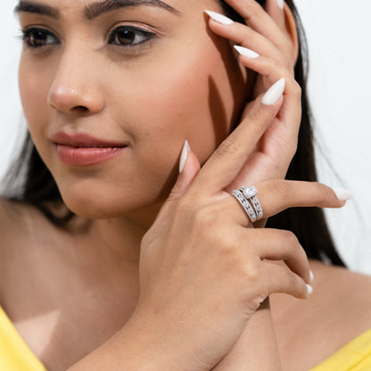 Celeste Royale Silver Stack Ring
