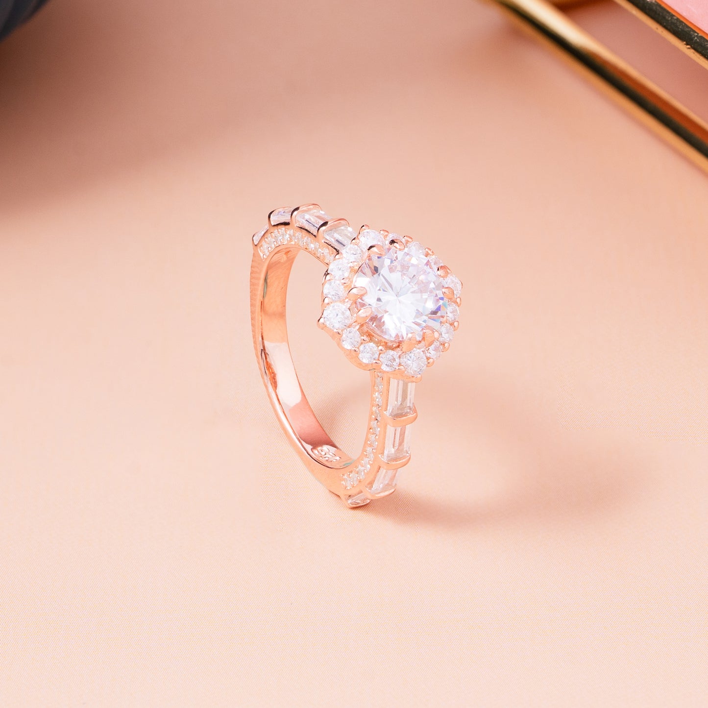 Celestial Halo Rose Gold Ring