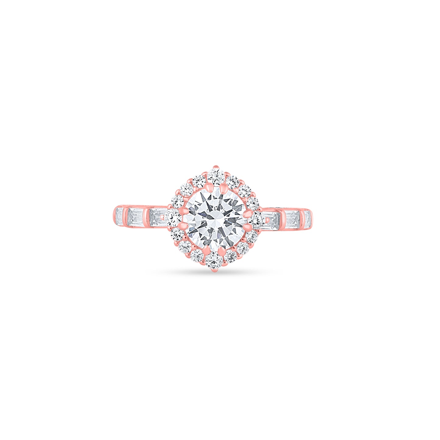 Celestial Halo Rose Gold Ring