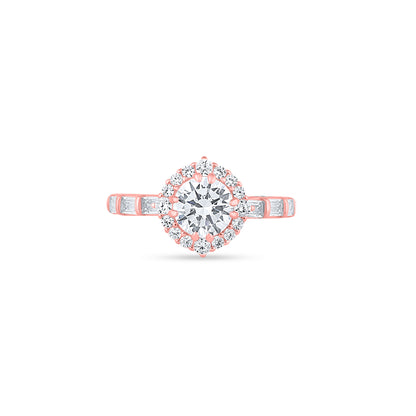 Celestial Halo Rose Gold Ring