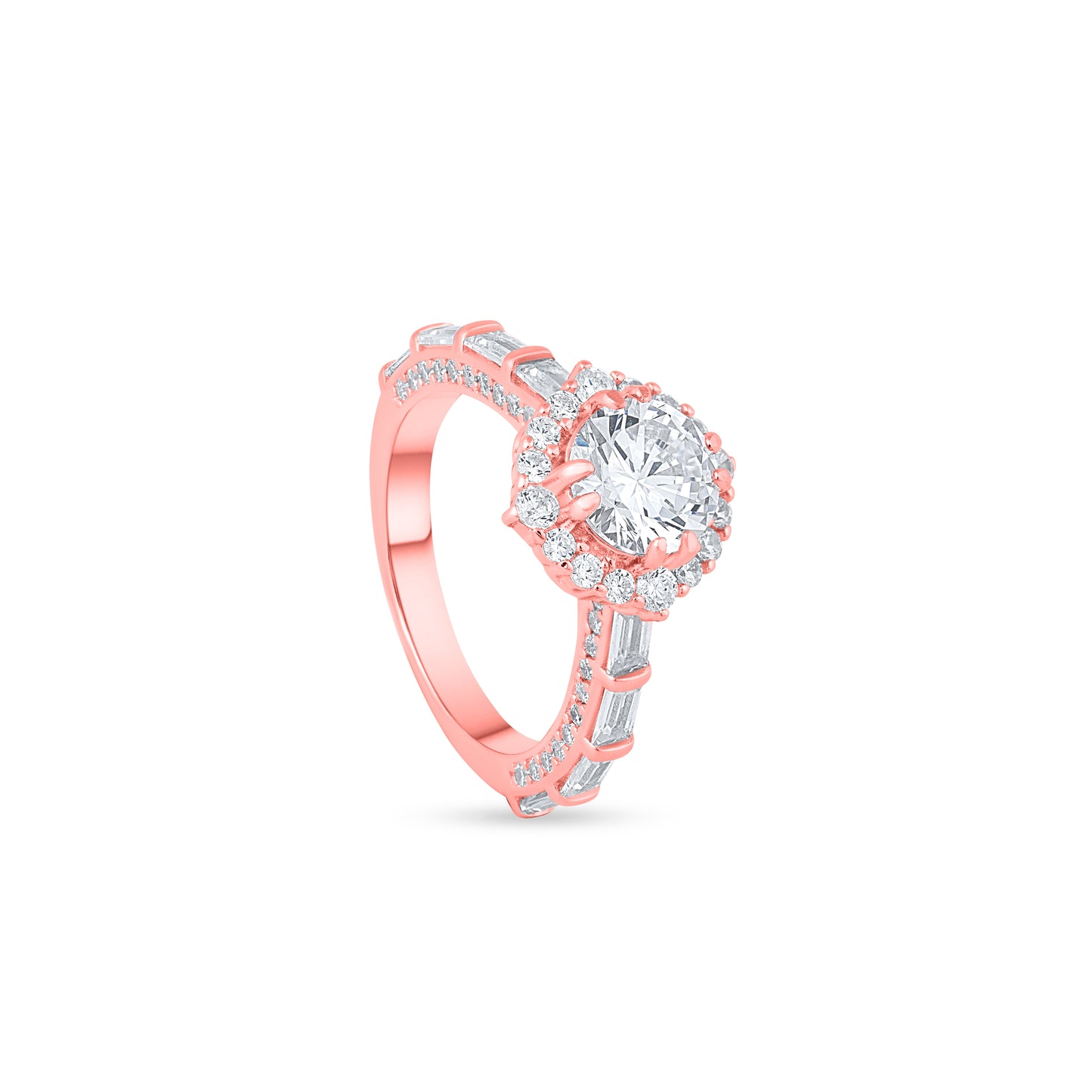 Celestial Halo Rose Gold Ring