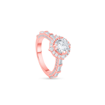 Celestial Halo Rose Gold Ring