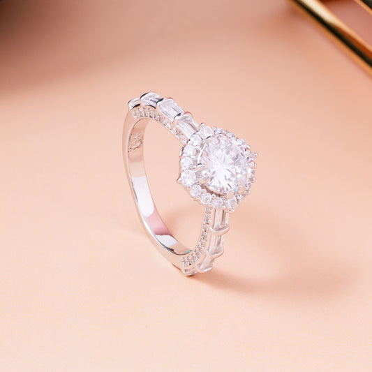 Celestial Halo Silver Ring