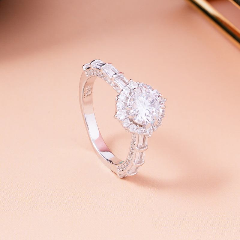 Celestial Halo Silver Ring