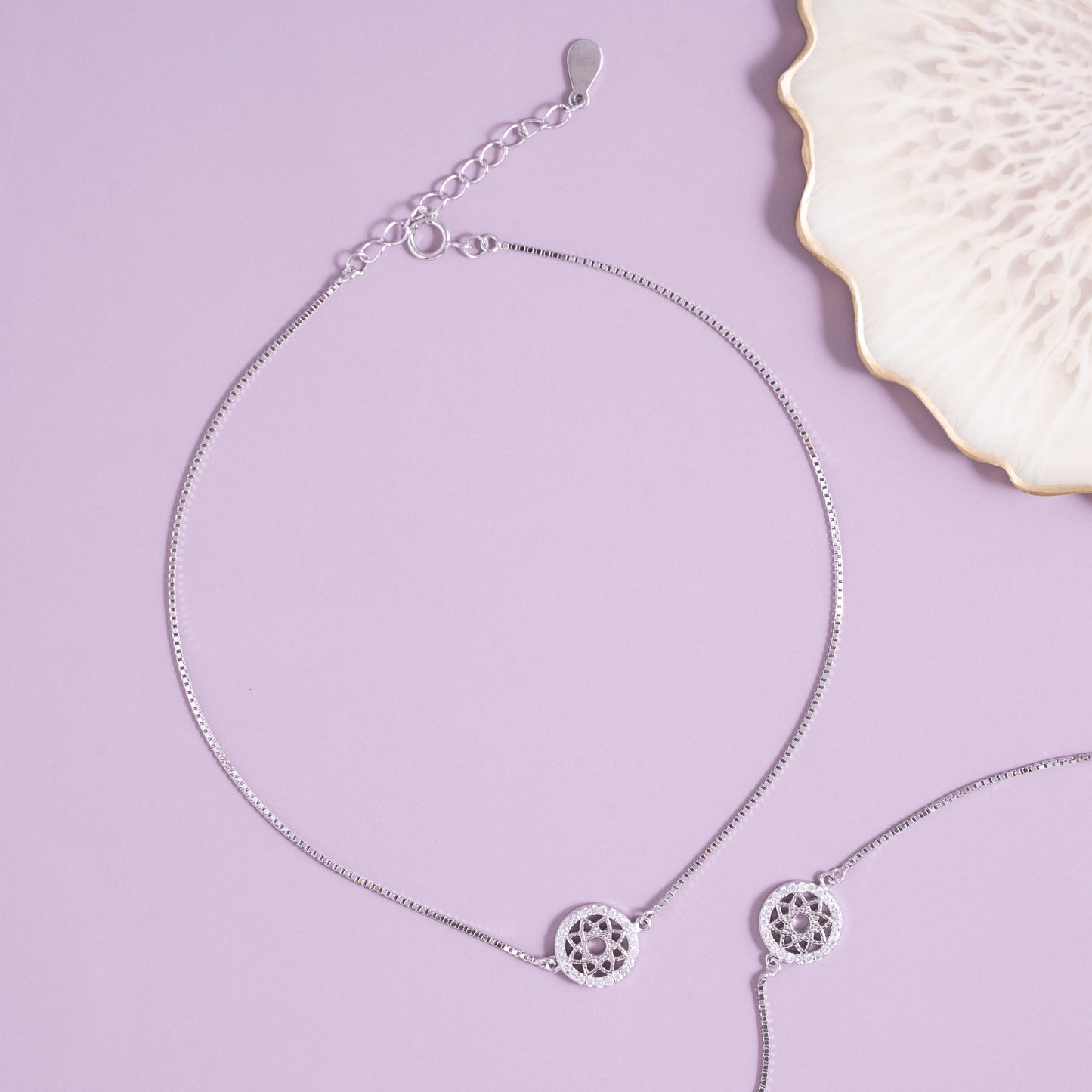Celestial Silver Orbit Anklet