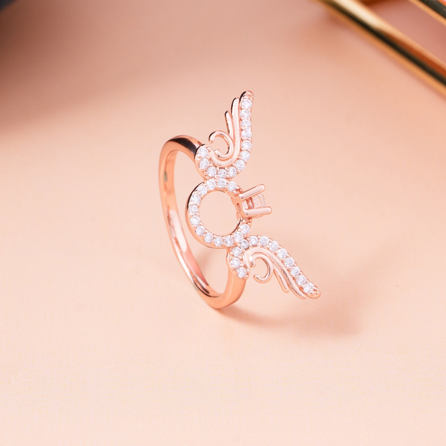Celestial Wing Rose Gold Ring