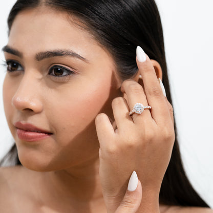 Celestial Halo Rose Gold Ring