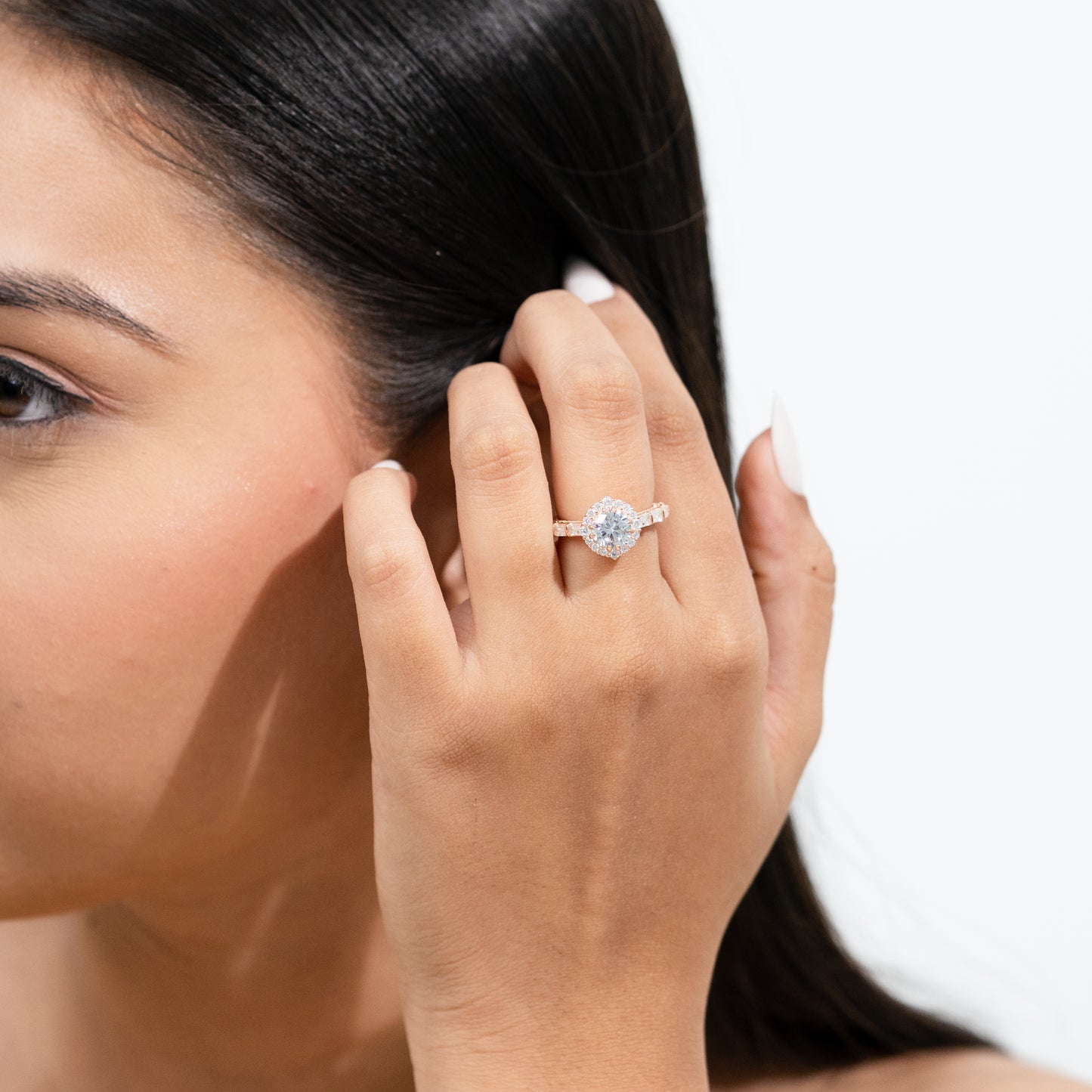 Celestial Halo Rose Gold Ring