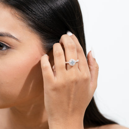 Celestial Halo Rose Gold Ring