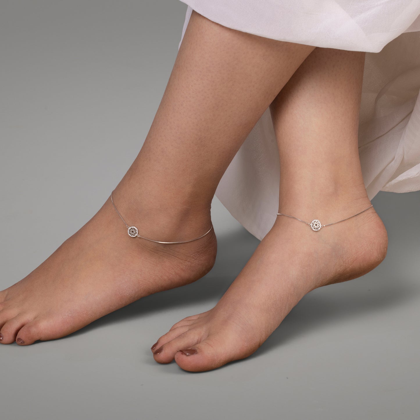 Celestial Silver Orbit Anklet