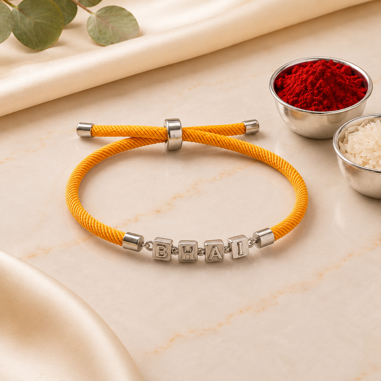 Bhai Charm Silver Bracelet Rakhi