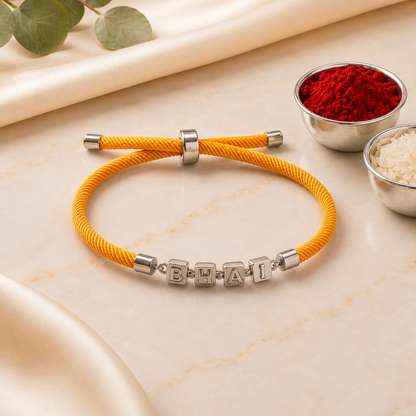 Bhai Charm Silver Bracelet Rakhi