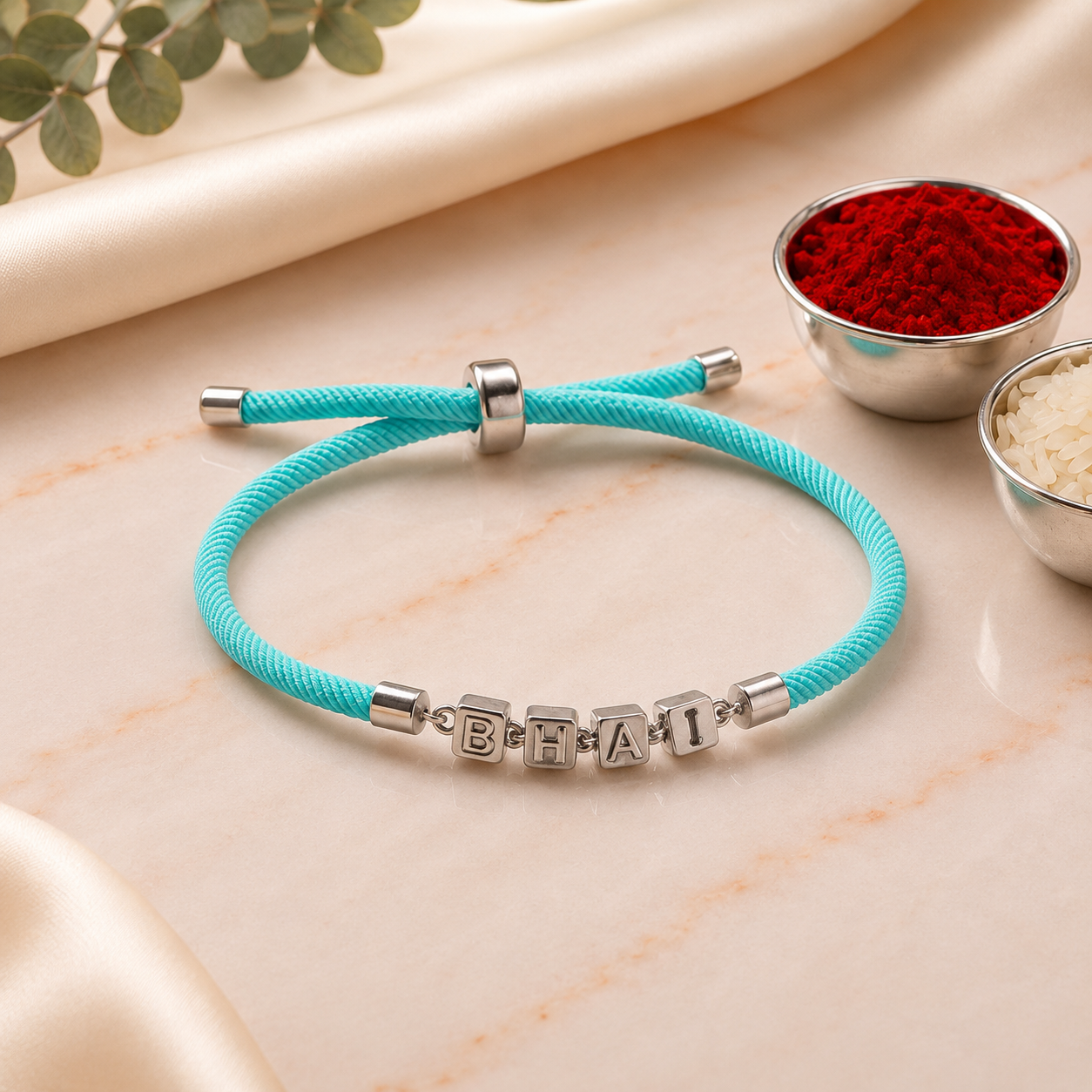 Bhai Charm Silver Bracelet Rakhi