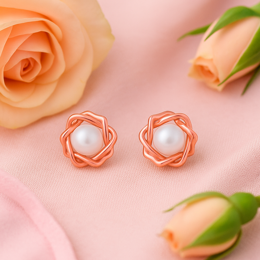 Twilight Bloom Pearl Studs
