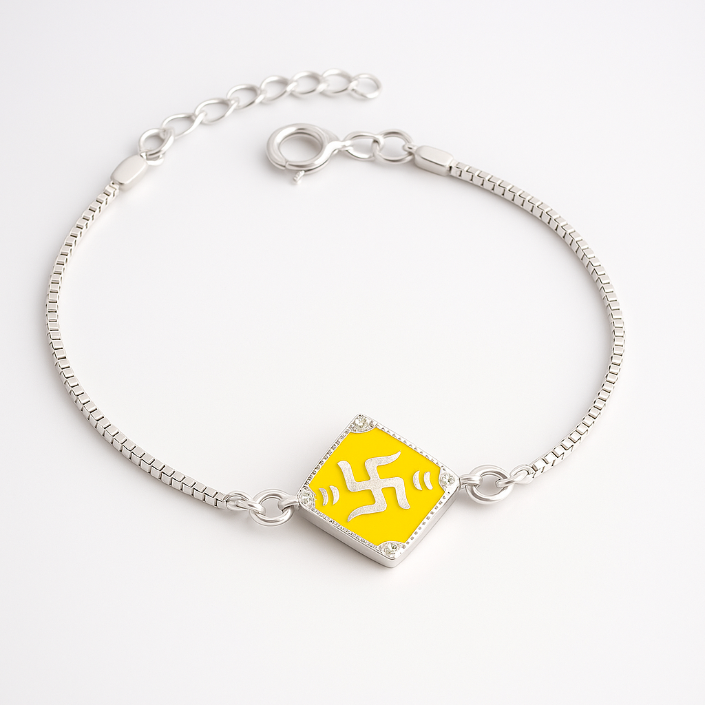 Sunlight Swastik Bracelet Rakhi