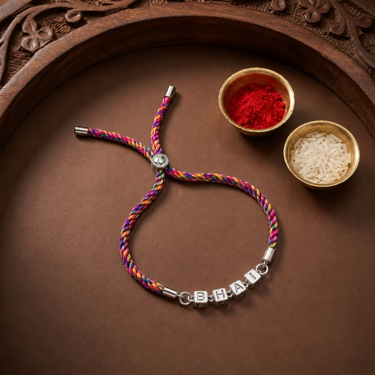 Bhai Charm Sterling Silver Rakhi