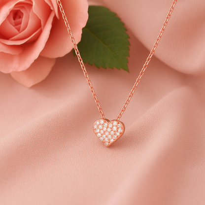 Sparkle Heart Pendant Necklace