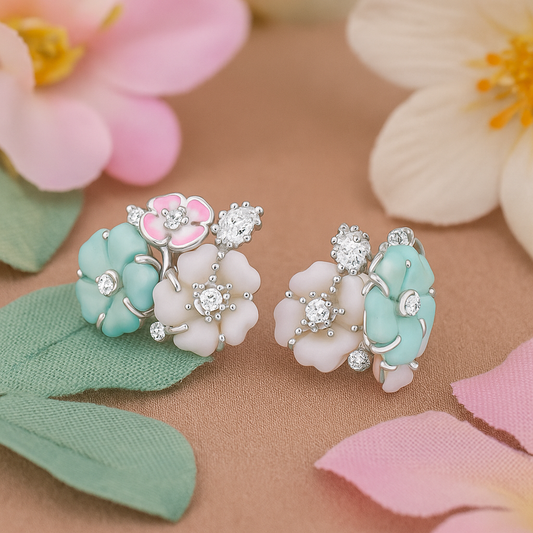Pastel Garden Stud Earrings