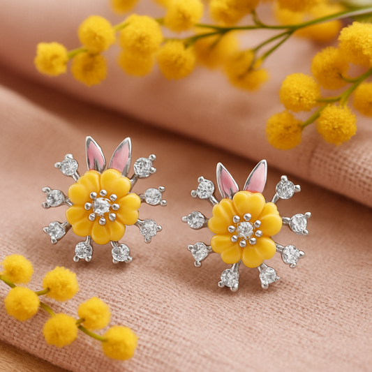 Golden Bloom Stud Earrings