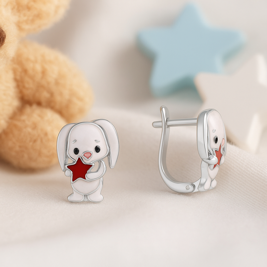 Starry Hug Bunny Earrings