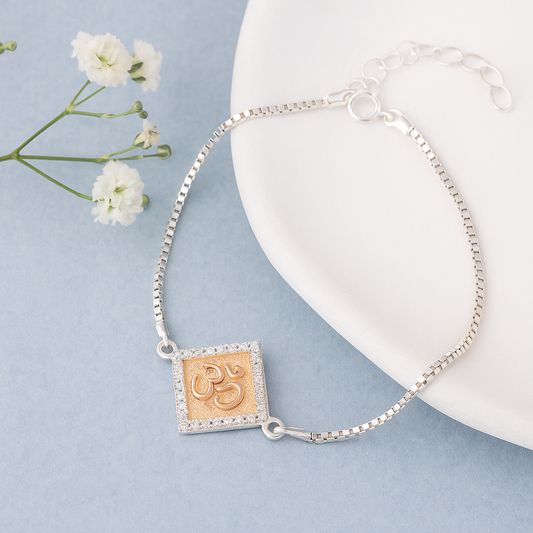 Om Square Radiance Rakhi