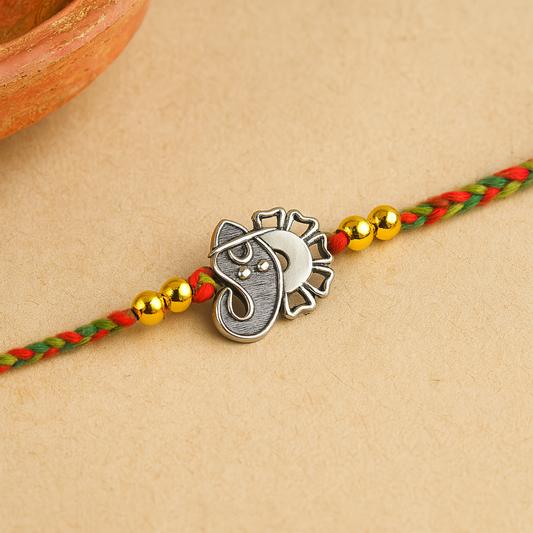 Lotus Ganesha Rakhi