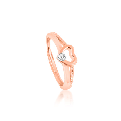 Cherished Heart Solitaire Silver Ring