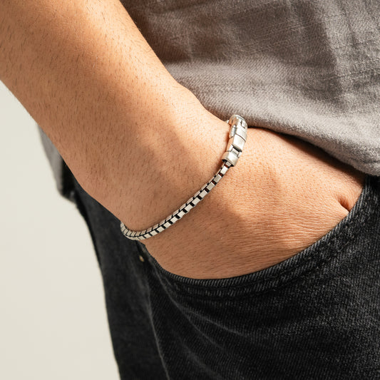 Classic Link Silver Bracelet For Men
