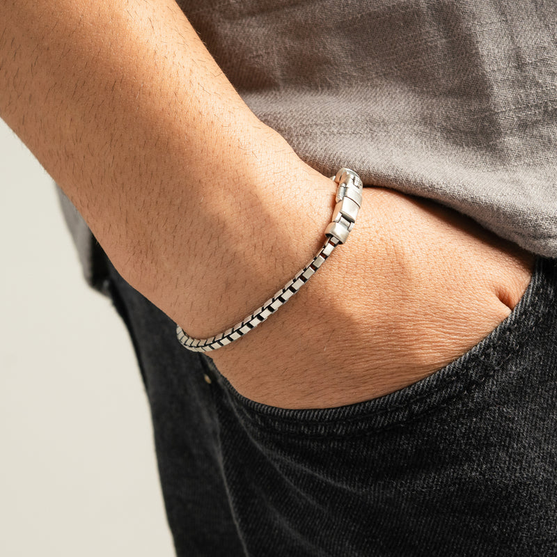 Classic Link Silver Bracelet For Men