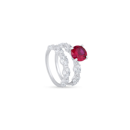 Crimson Majesty Stack Ring