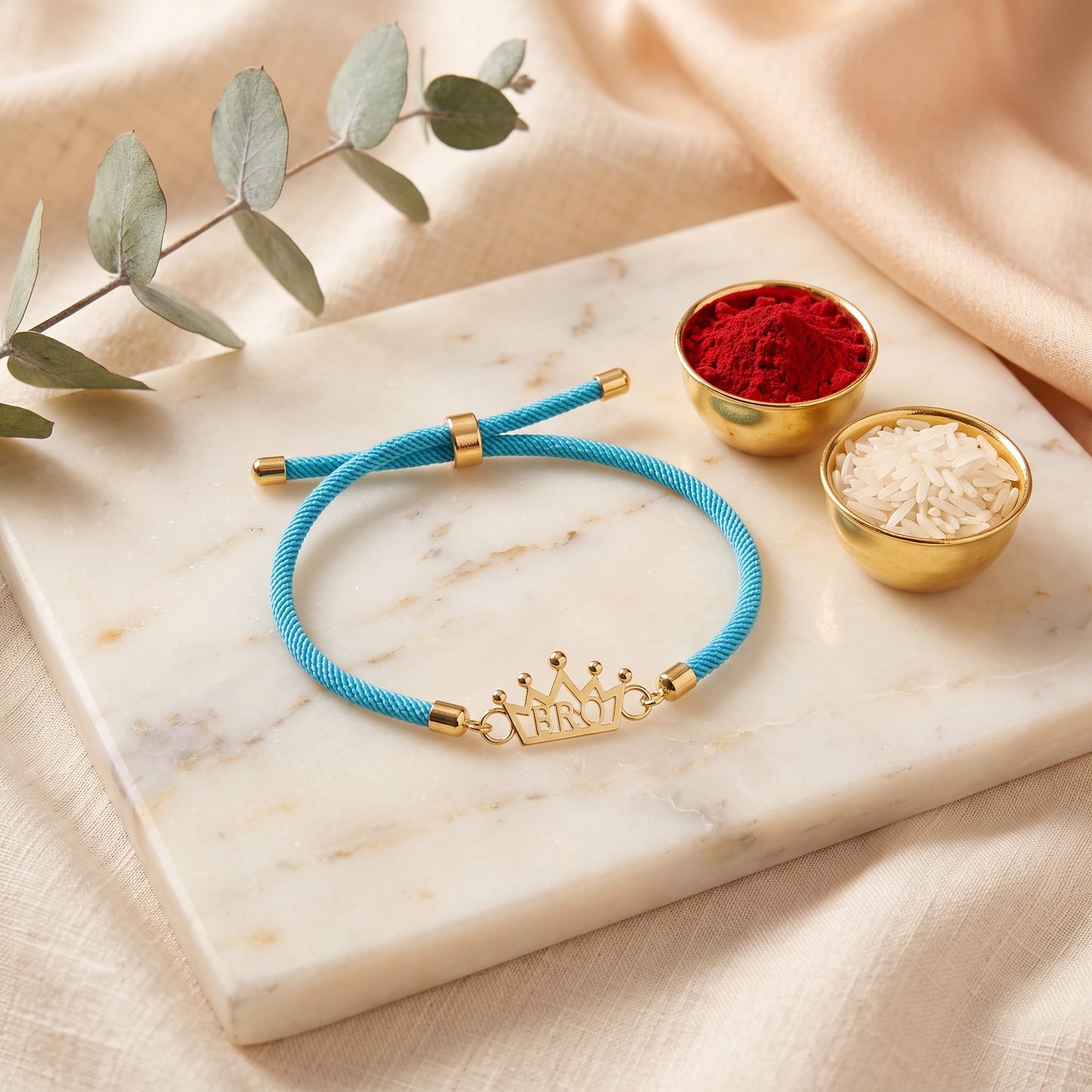 Crown Bro Silver Rakhi