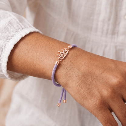 Crown Bro Rose Gold Silver Rakhi
