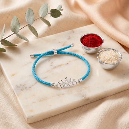 Crown Bro Silver Rakhi