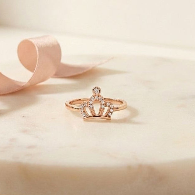 Crownbeam Rose Gold Plated Silver Ring