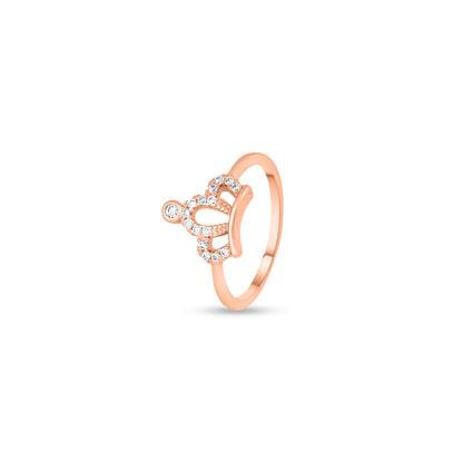 Crownbeam Rose Gold Plated Silver Ring