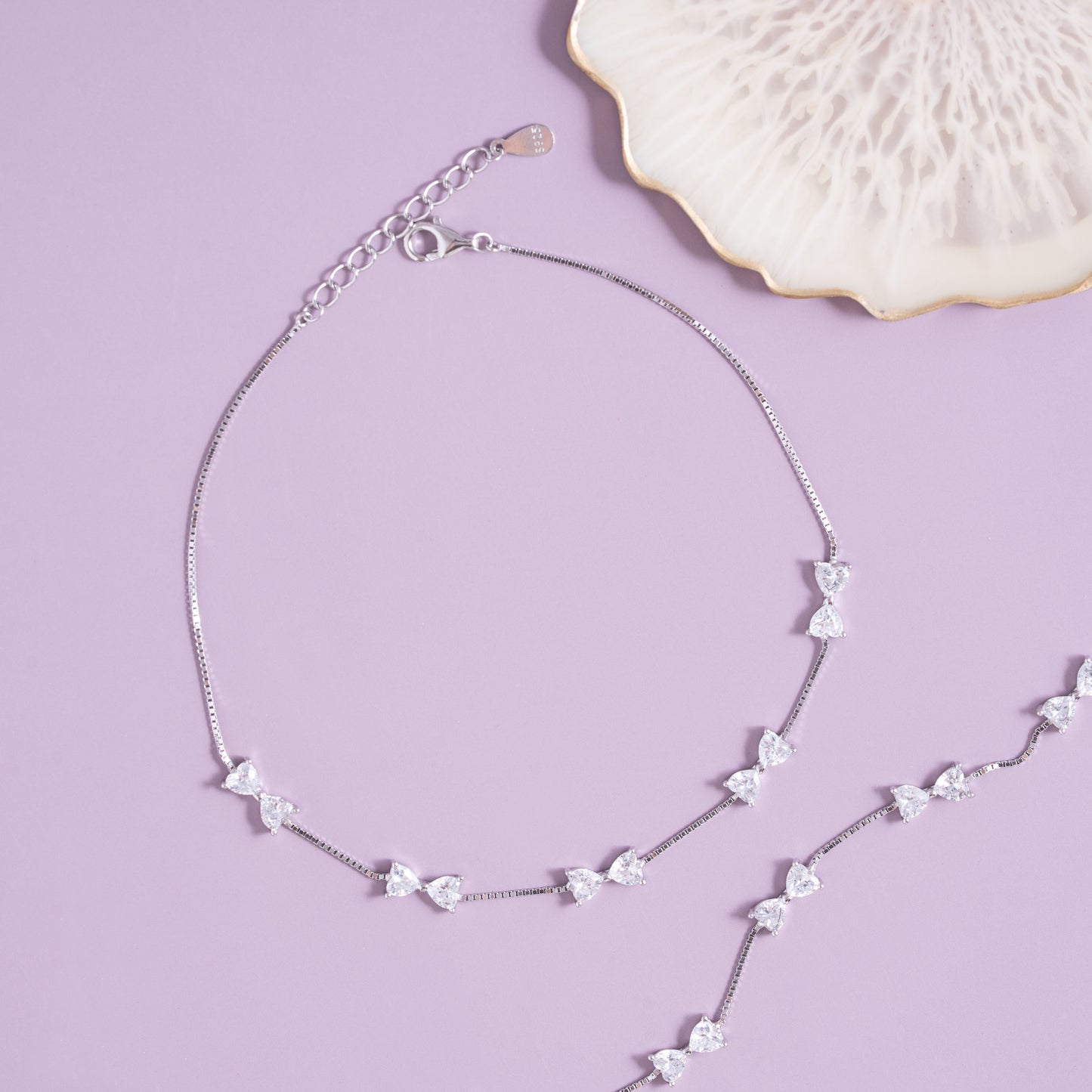 Crystal Bow Anklet