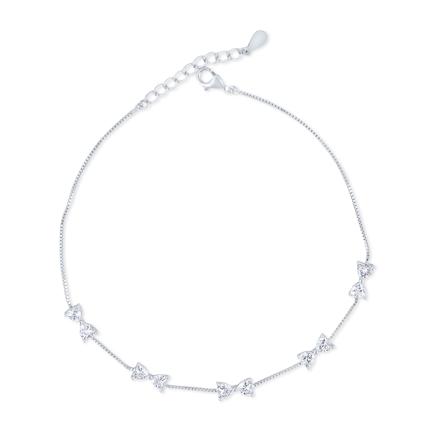 Crystal Bow Anklet