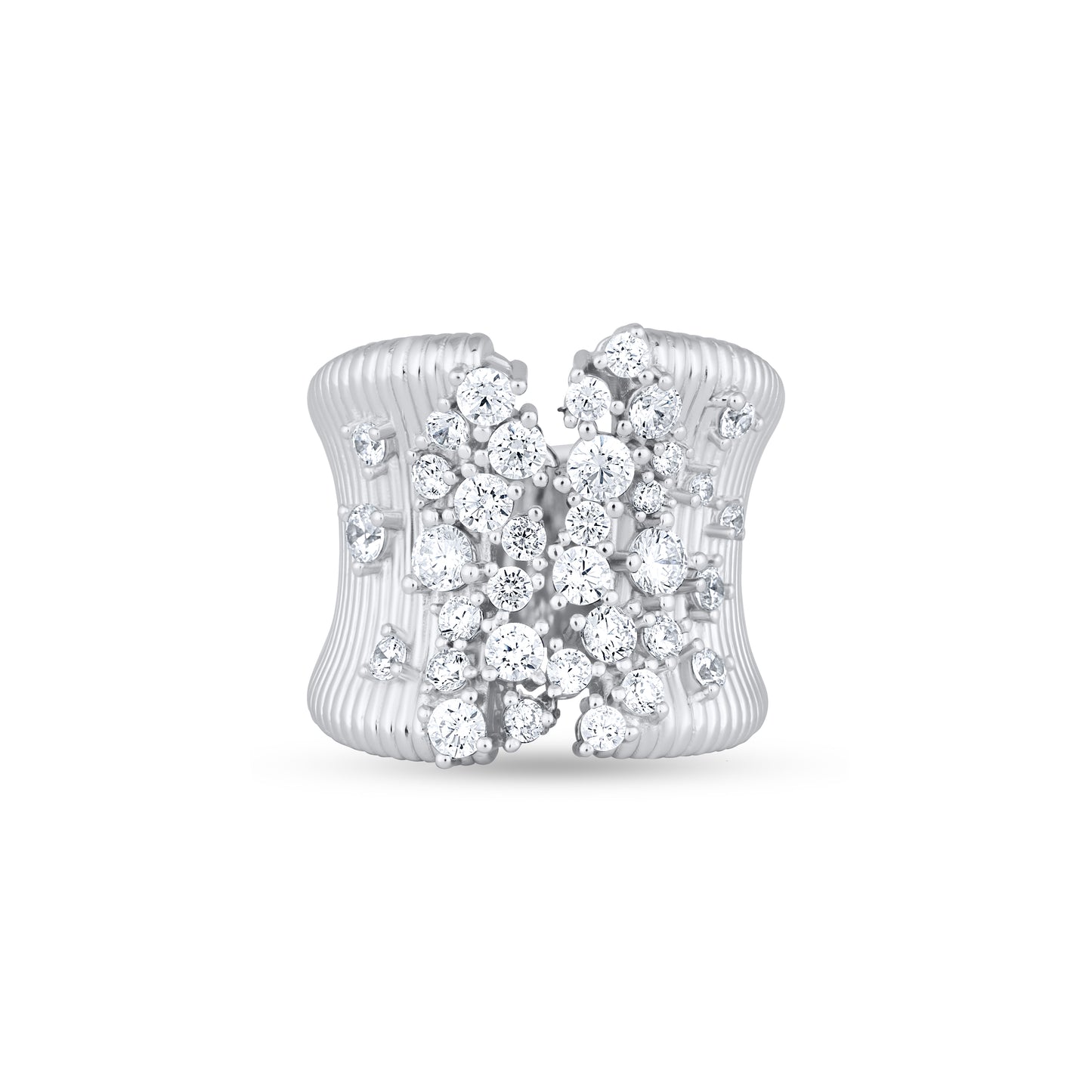 Crystal Crest Silver Ring