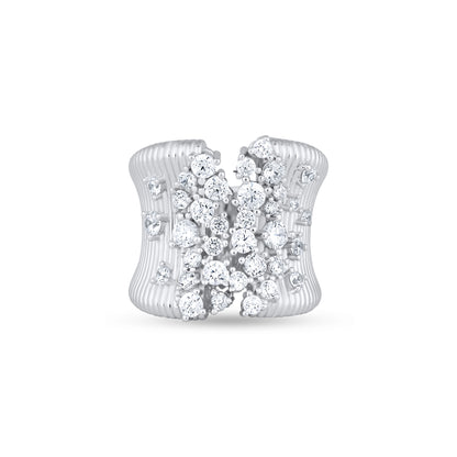 Crystal Crest Silver Ring