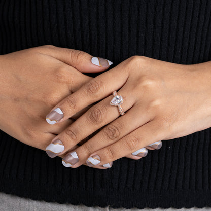 Crystal Orbit Rose Gold Plated Ring