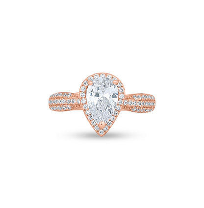 Crystal Orbit Rose Gold Plated Ring