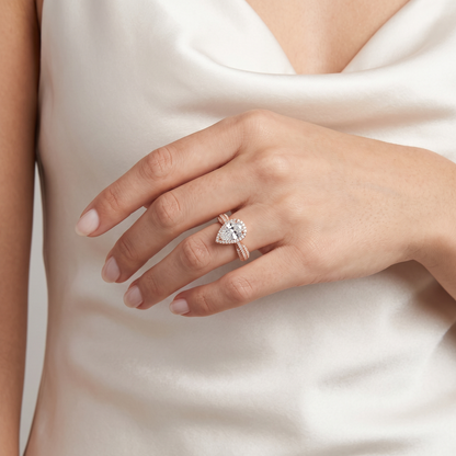 Crystal Orbit Rose Gold Ring