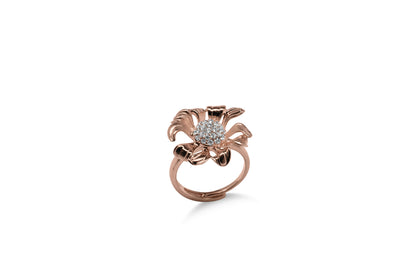 Blossoming Sparkle Silver Ring