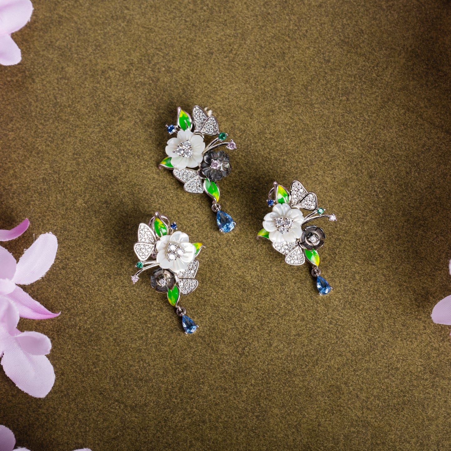 Floral Symphony of Gold & Green Set