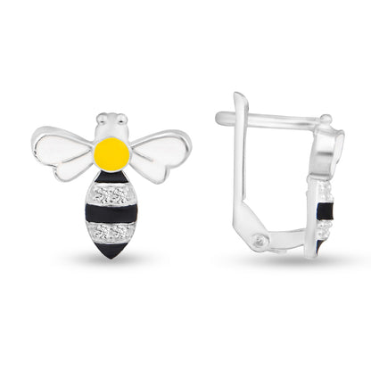Buzzy Bee Kiddo Silver Earrings