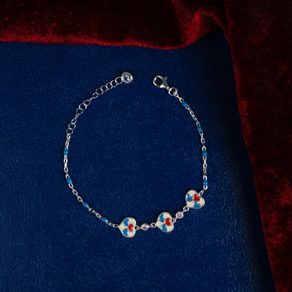 Red, White, and Blue Beaded Bracelet